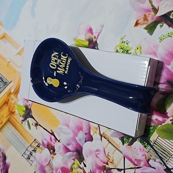Mr. Peanut OPEN THE MAGIC Planters Peanuts Ceramic 8" Spoon Rest - Picture 1 of 4